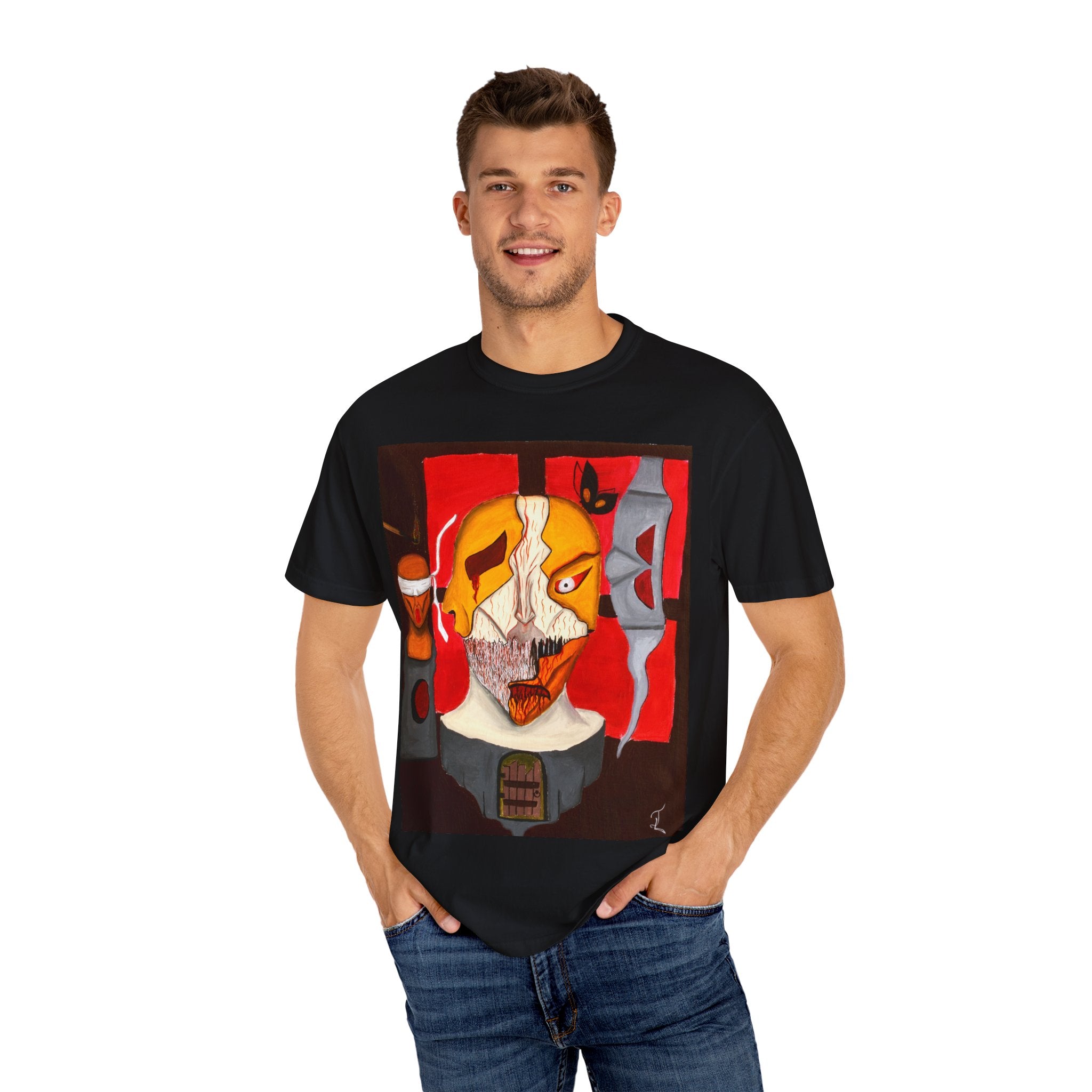 Artistic Unisex T-Shirt with Bold Graphic Design, Perfect for Art Lovers, Casual Wear, Unique Gift, Festival Merch, Everyday Comfort